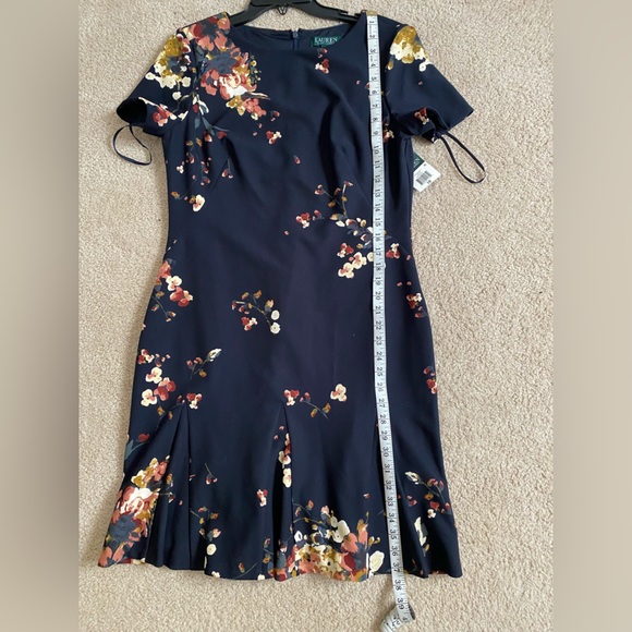 NEW Lauren Ralph Lauren Navy Blue Dress - Size 10 - Picture 8 of 8